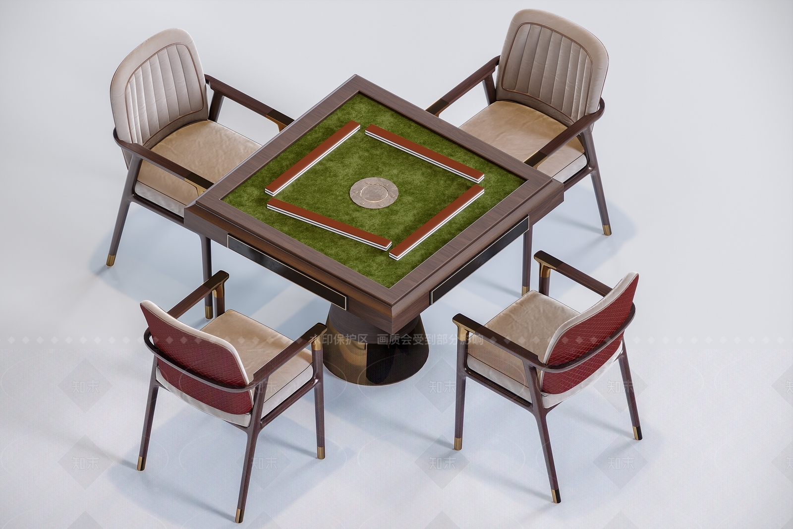 麻将桌3D模型下载【ID:1206001634】