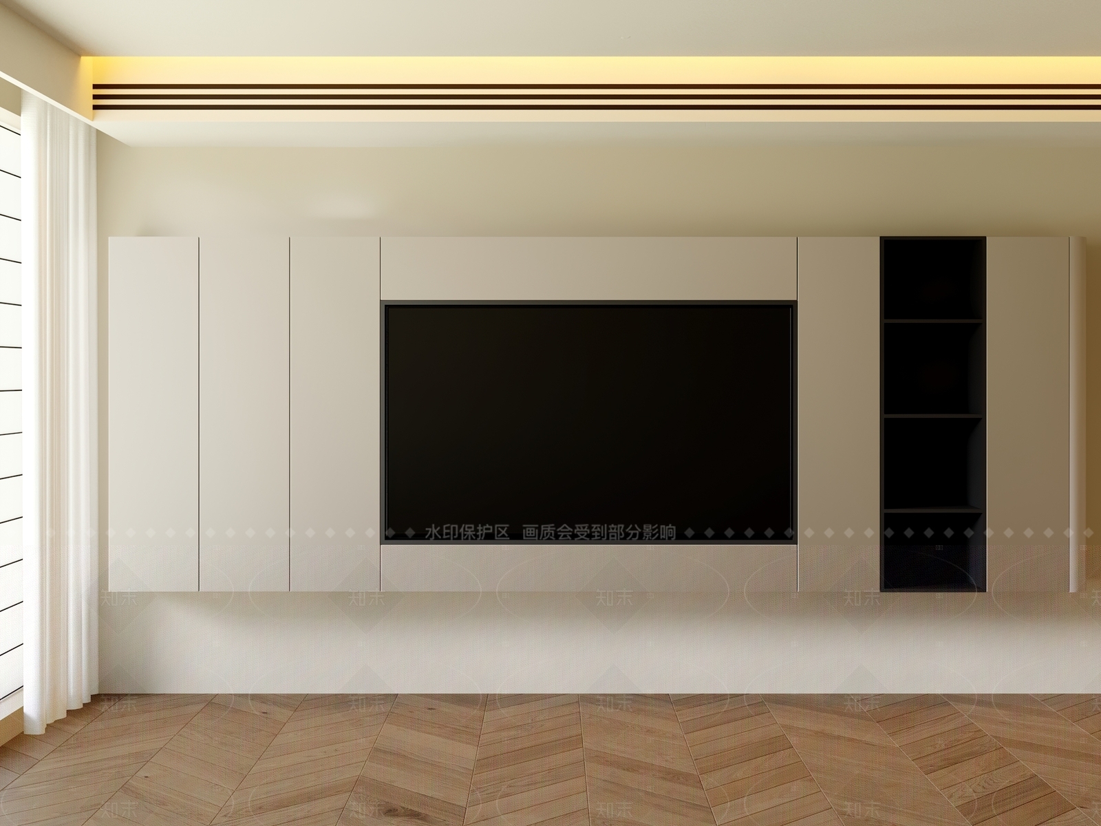 现代中古电视背景墙3D模型下载【ID:1206002017】