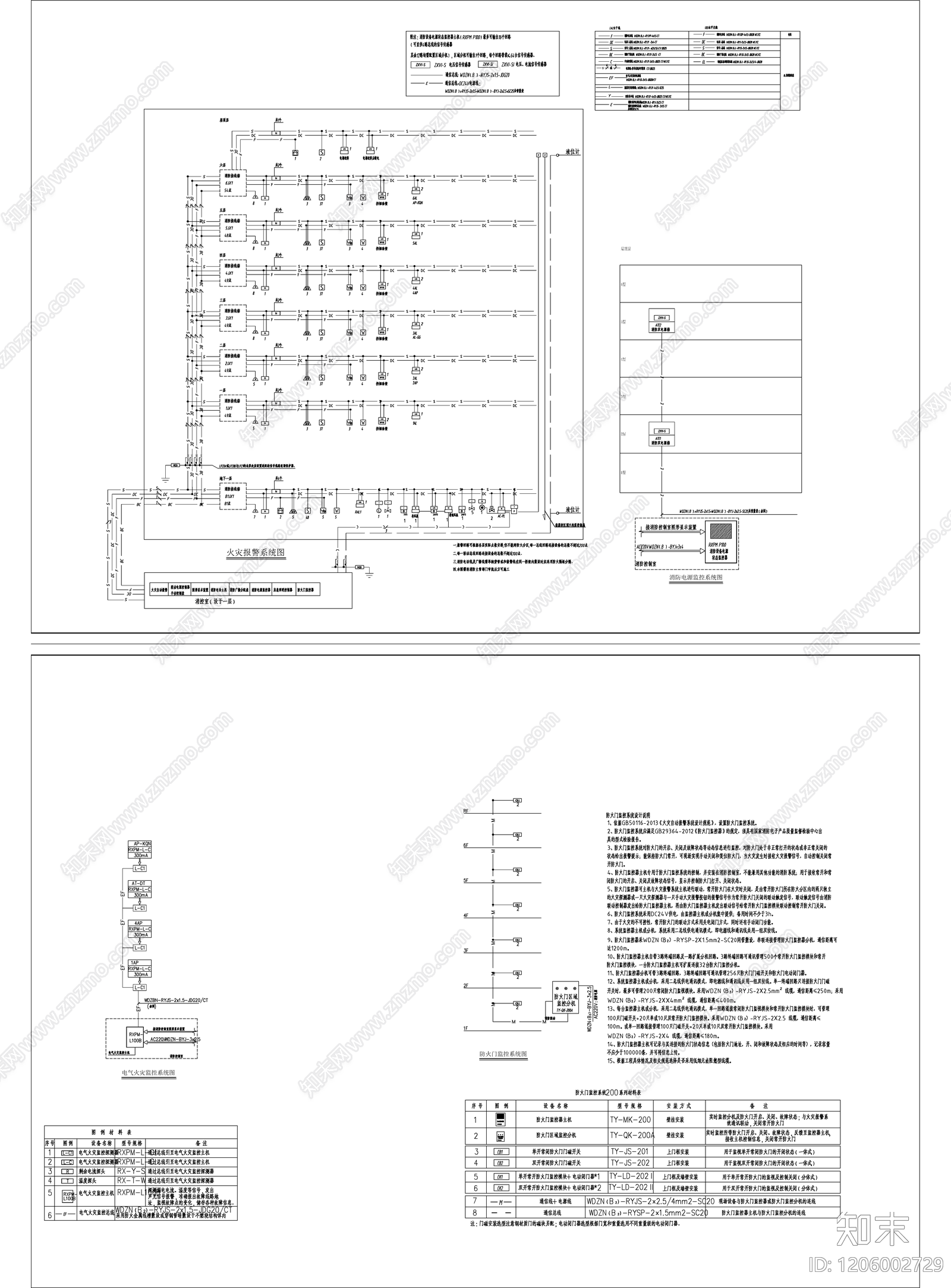 火灾自动报警系统cad施工图下载【ID:1206002729】