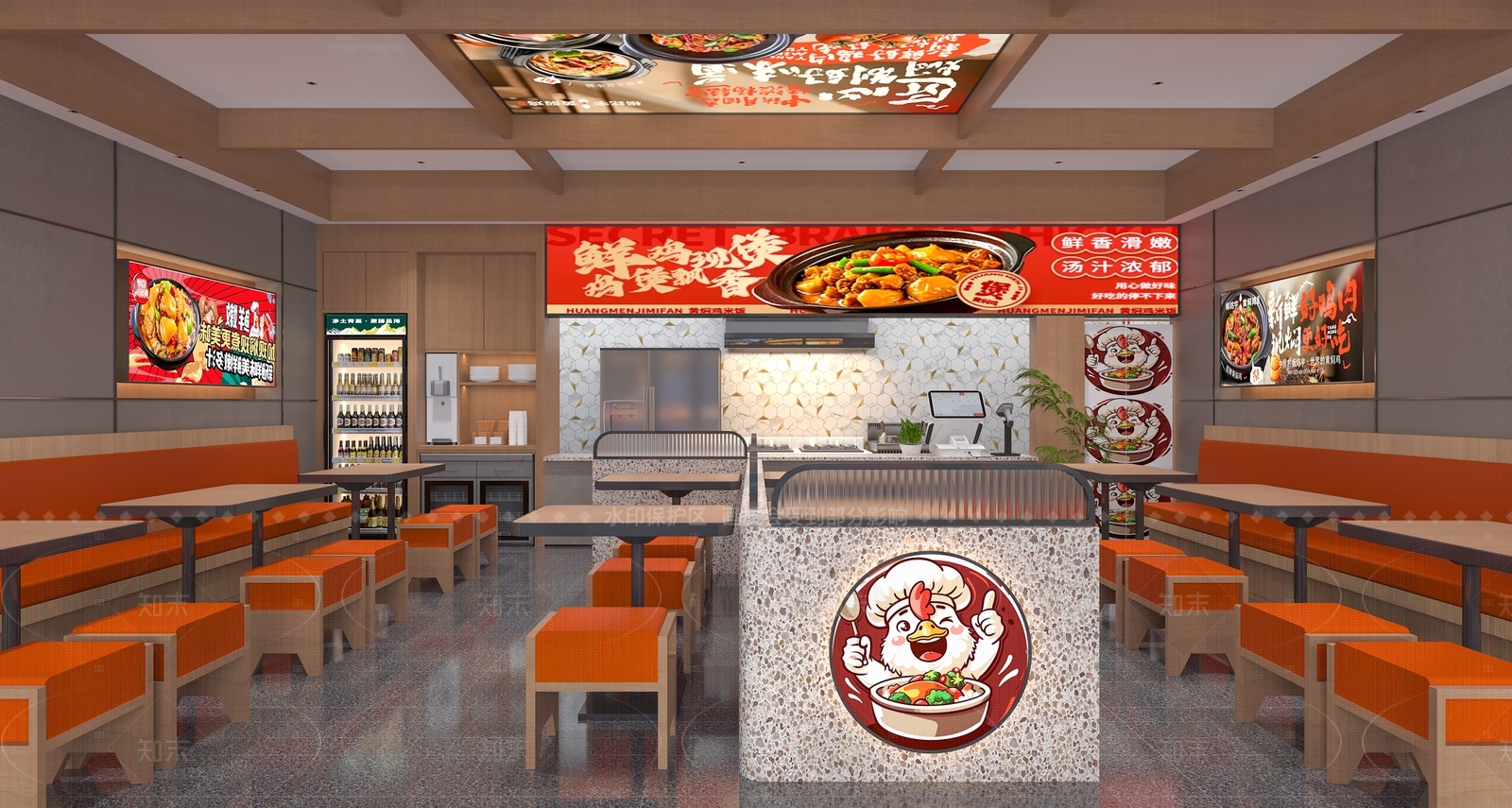 现代新中式其他餐饮空间3D模型下载【ID:1206004496】