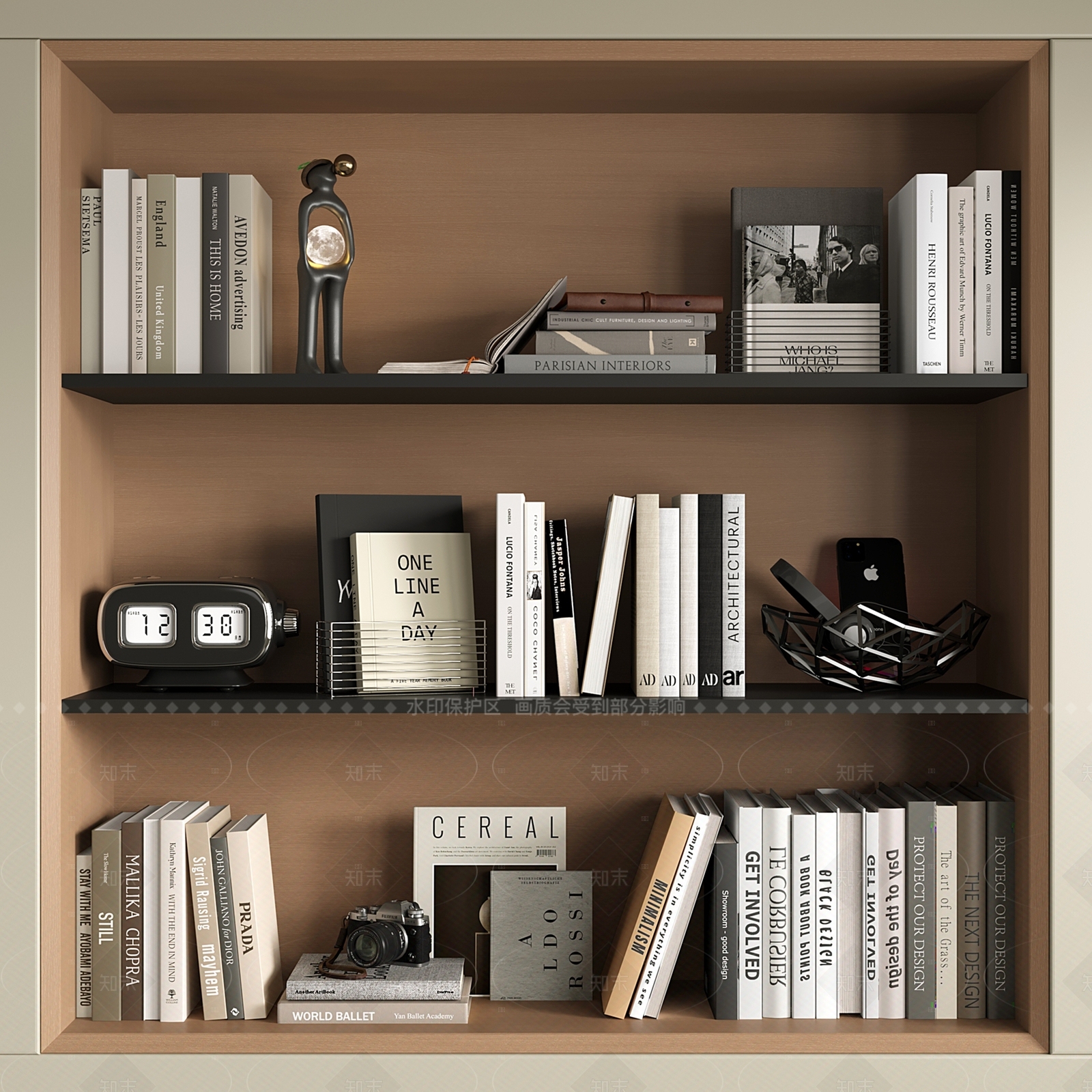 现代意式书籍3D模型下载【ID:1206009728】