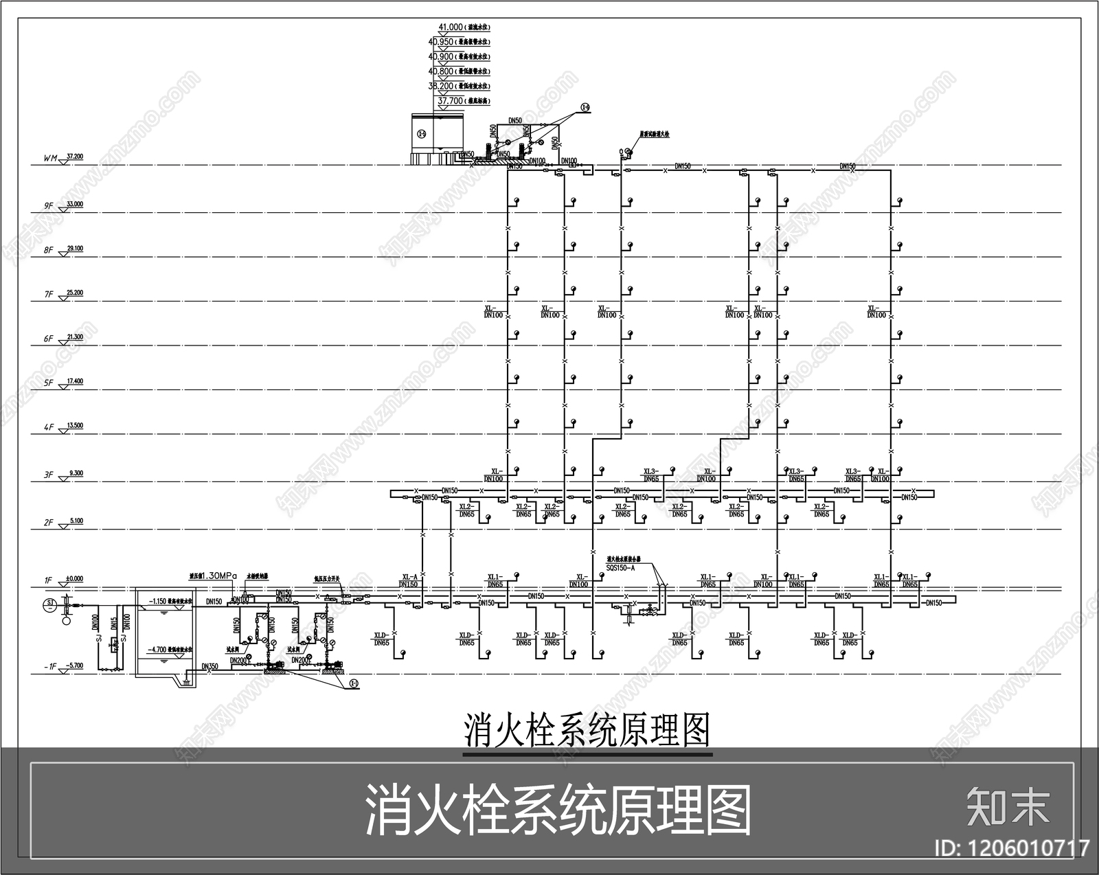 消火栓系统cad施工图下载【ID:1206010717】