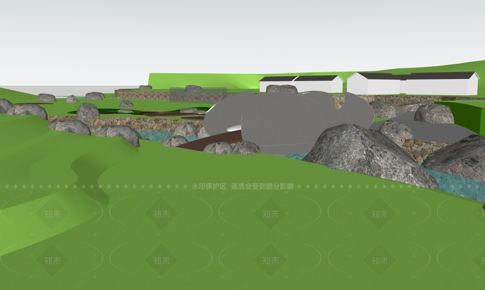 现代其他景观小建筑SU模型下载【ID:1206177378】