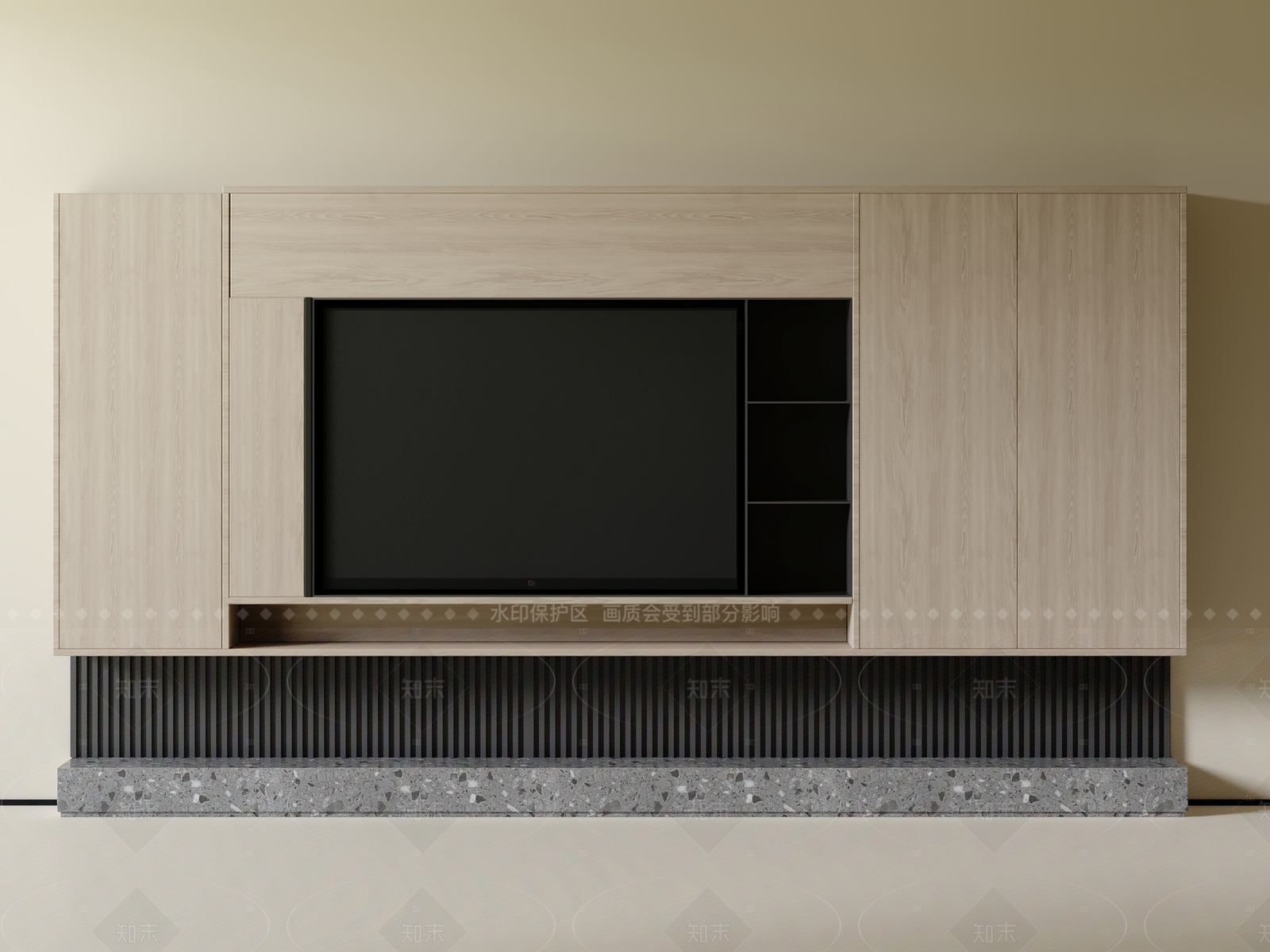 现代简约电视背景墙3D模型下载【ID:1206014586】