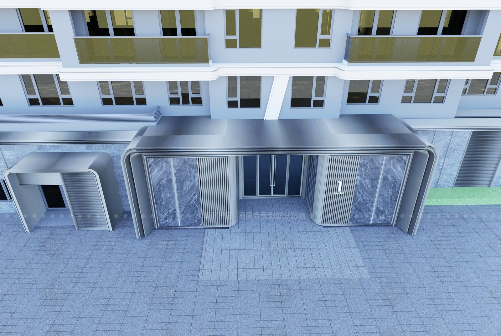 现代高层住宅SU模型下载【ID:1206014648】