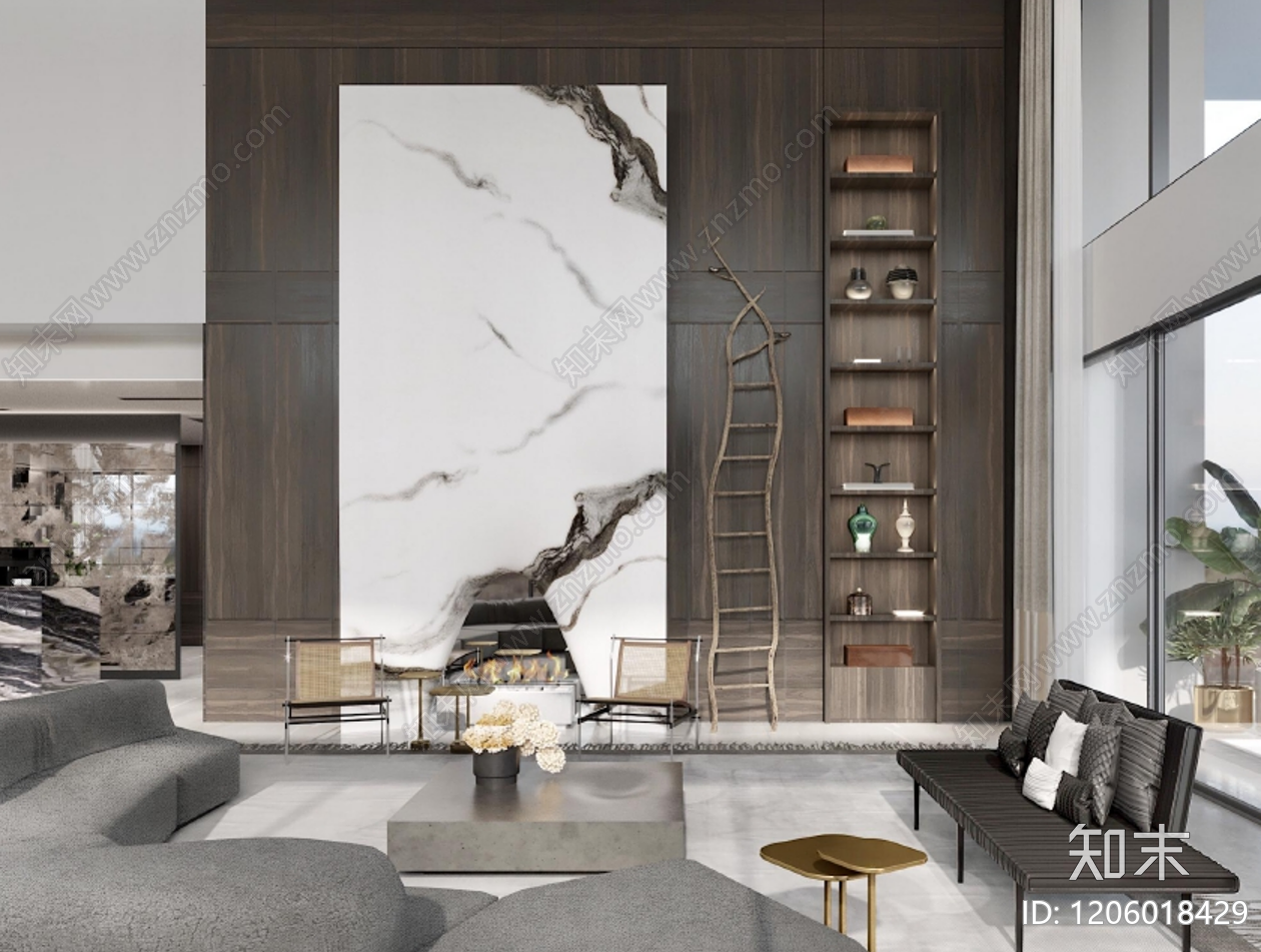 现代简约样板间下载【ID:1206018429】