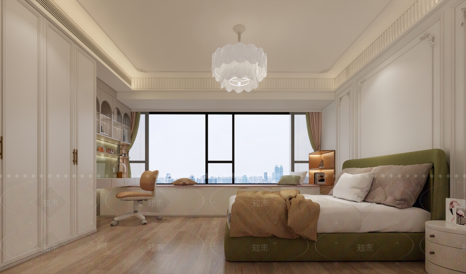 法式家居卧室SU模型下载【ID:1206021525】