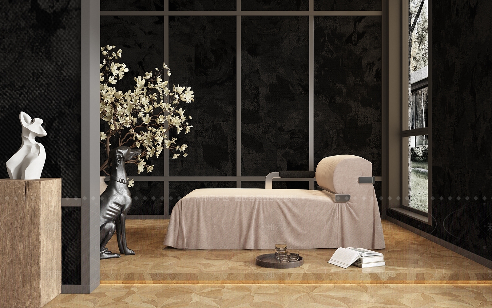 现代贵妃椅3D模型下载【ID:1206025357】