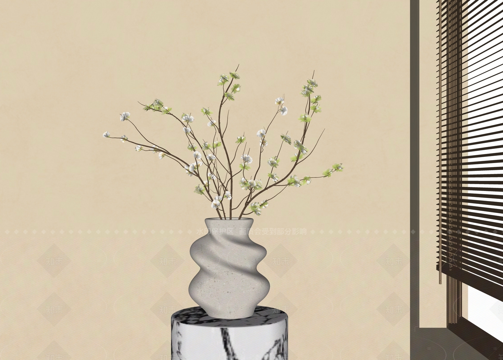 现代奶油花瓶SU模型下载【ID:1206026144】