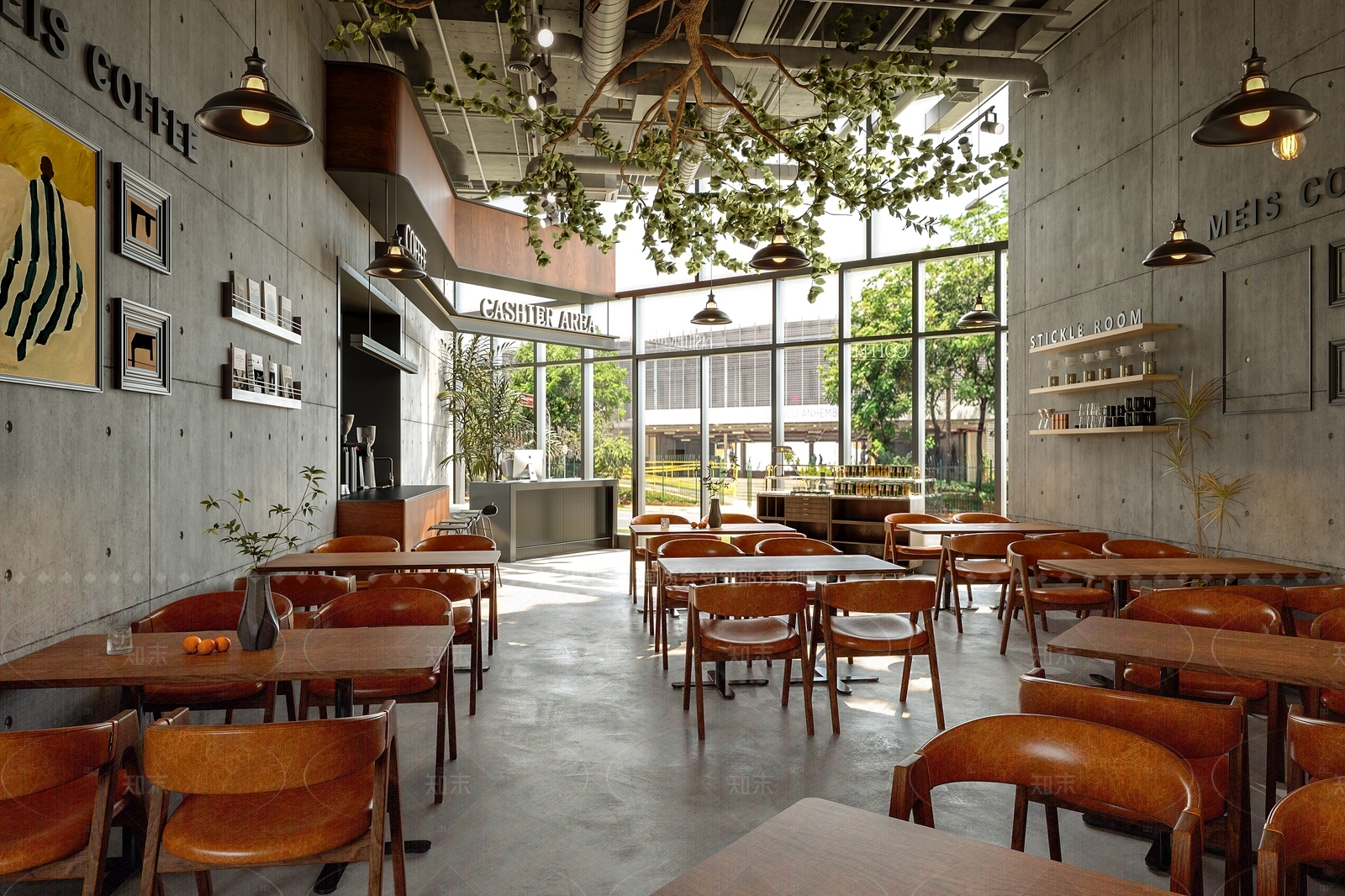 工业复古西餐厅3D模型下载【ID:1206026217】