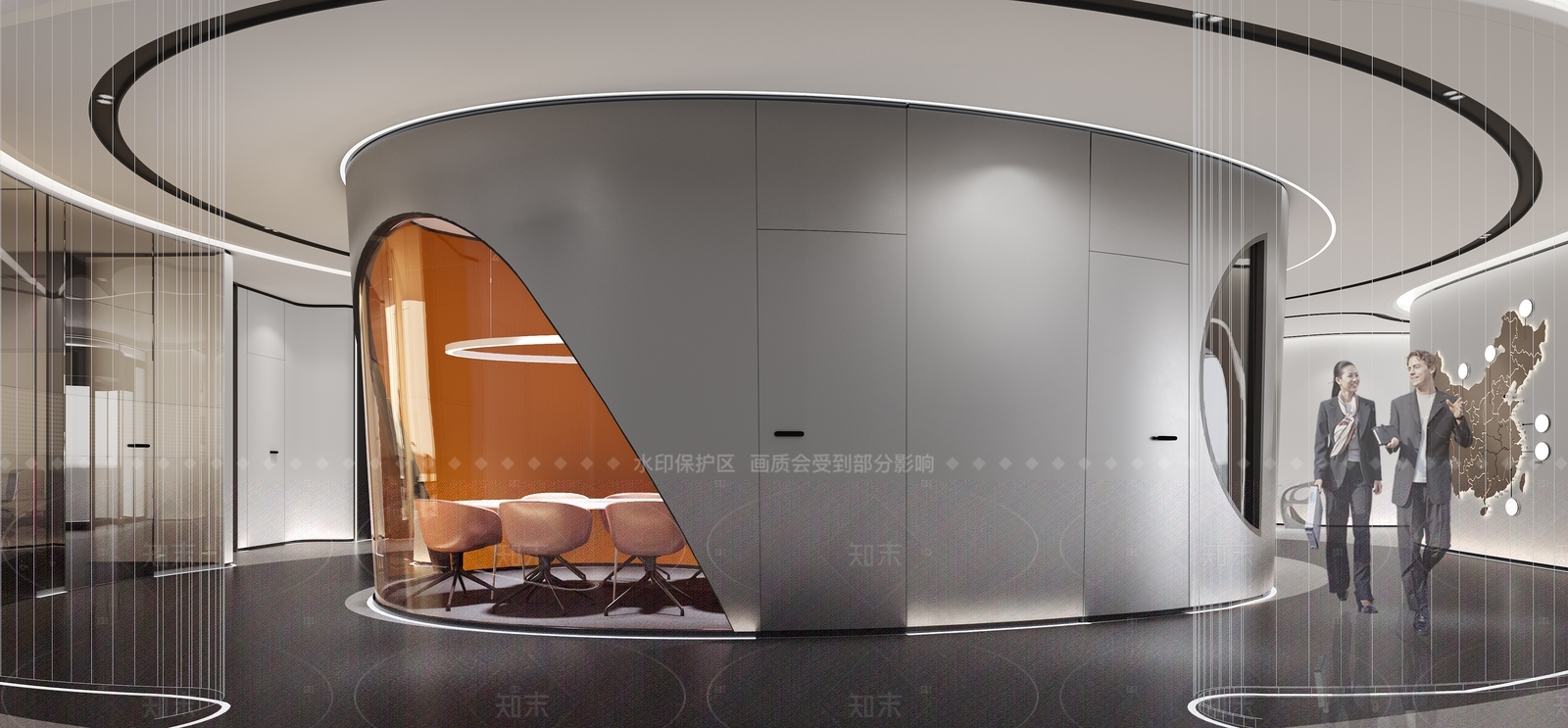 现代办公大厅3D模型下载【ID:1206027306】