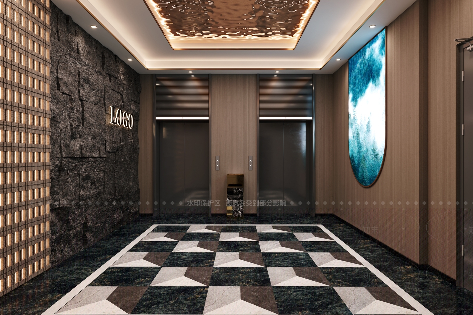 现代新中式足浴店3D模型下载【ID:1206029395】