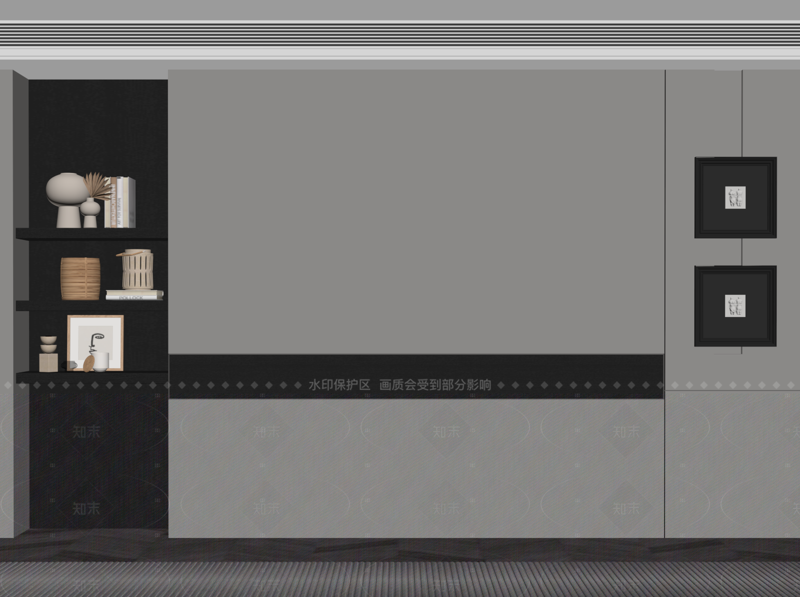 现代意式背景墙SU模型下载【ID:1206032556】