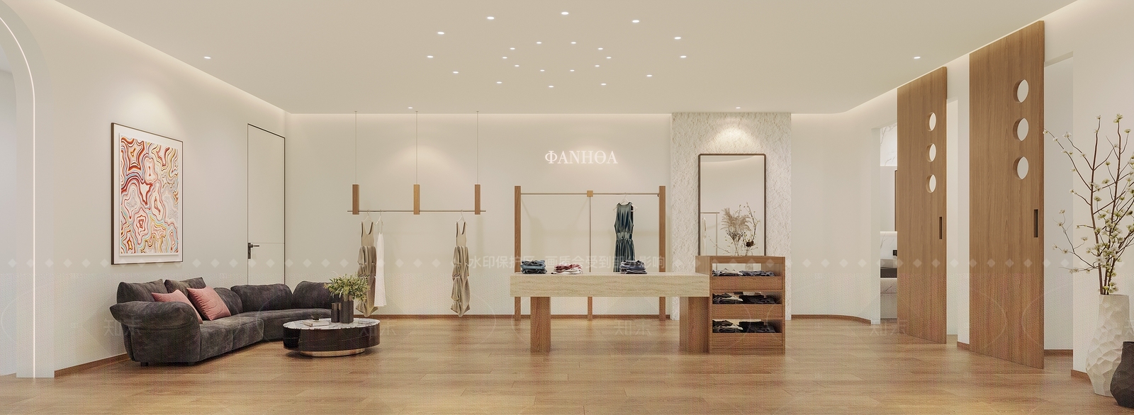 现代服装店3D模型下载【ID:1206034828】