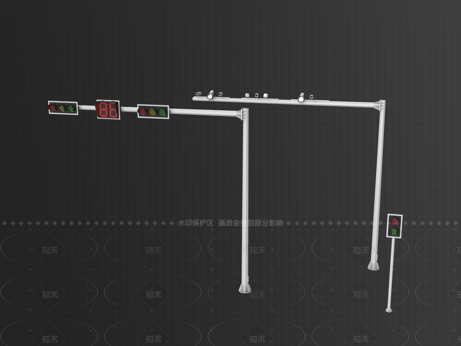现代简约灯具组合3D模型下载【ID:1206035933】