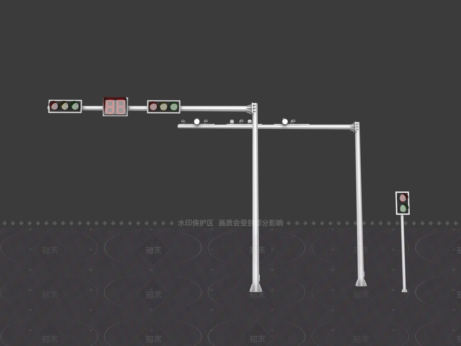 现代简约灯具组合3D模型下载【ID:1206035933】
