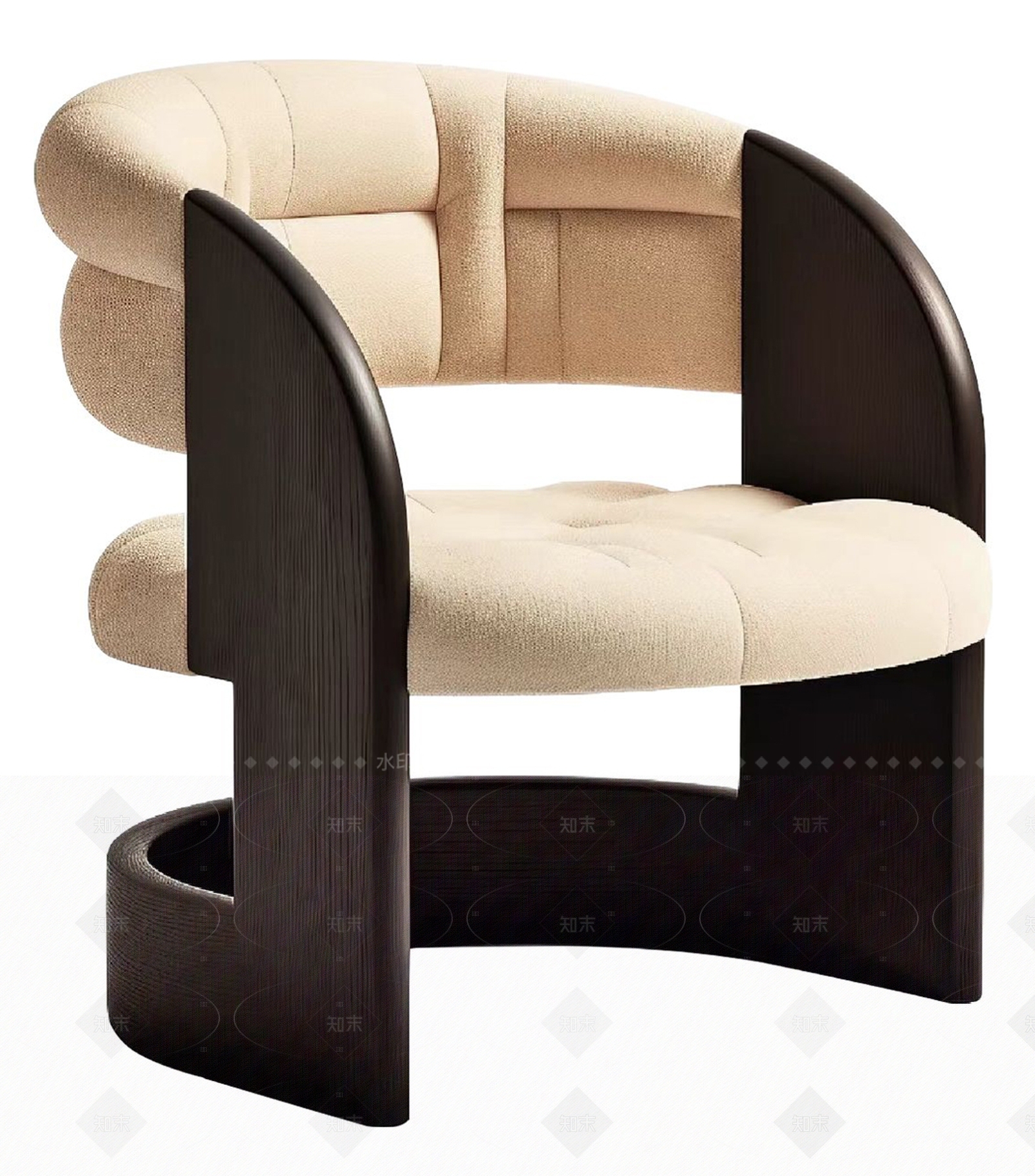 侘寂中古休闲椅3D模型下载【ID:1206037103】