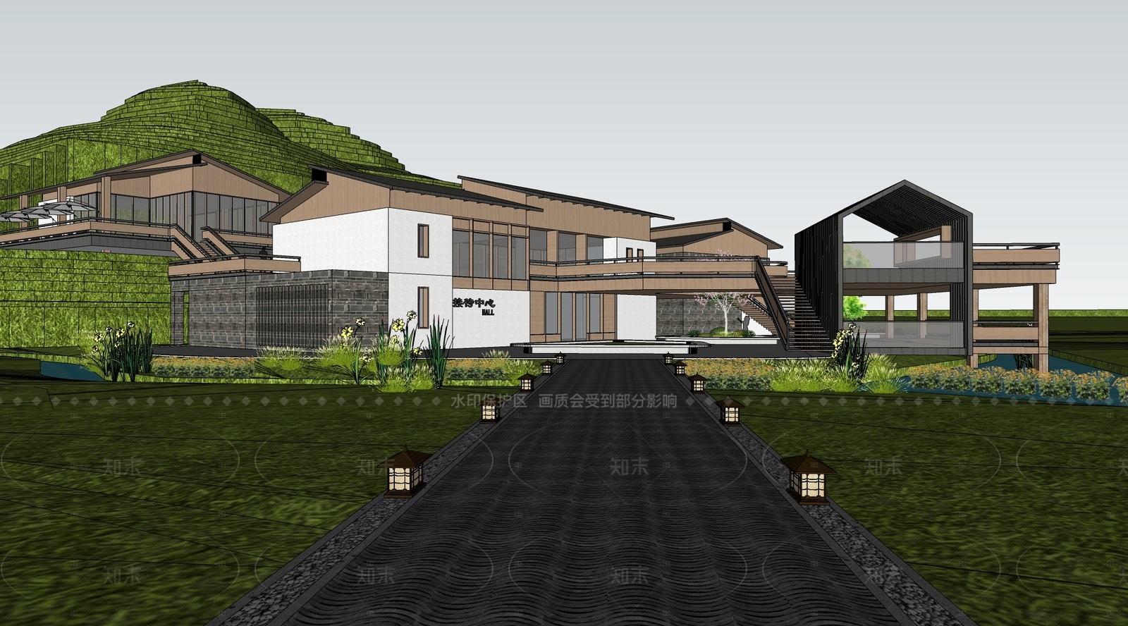 现代其他景观小建筑SU模型下载【ID:1206043894】