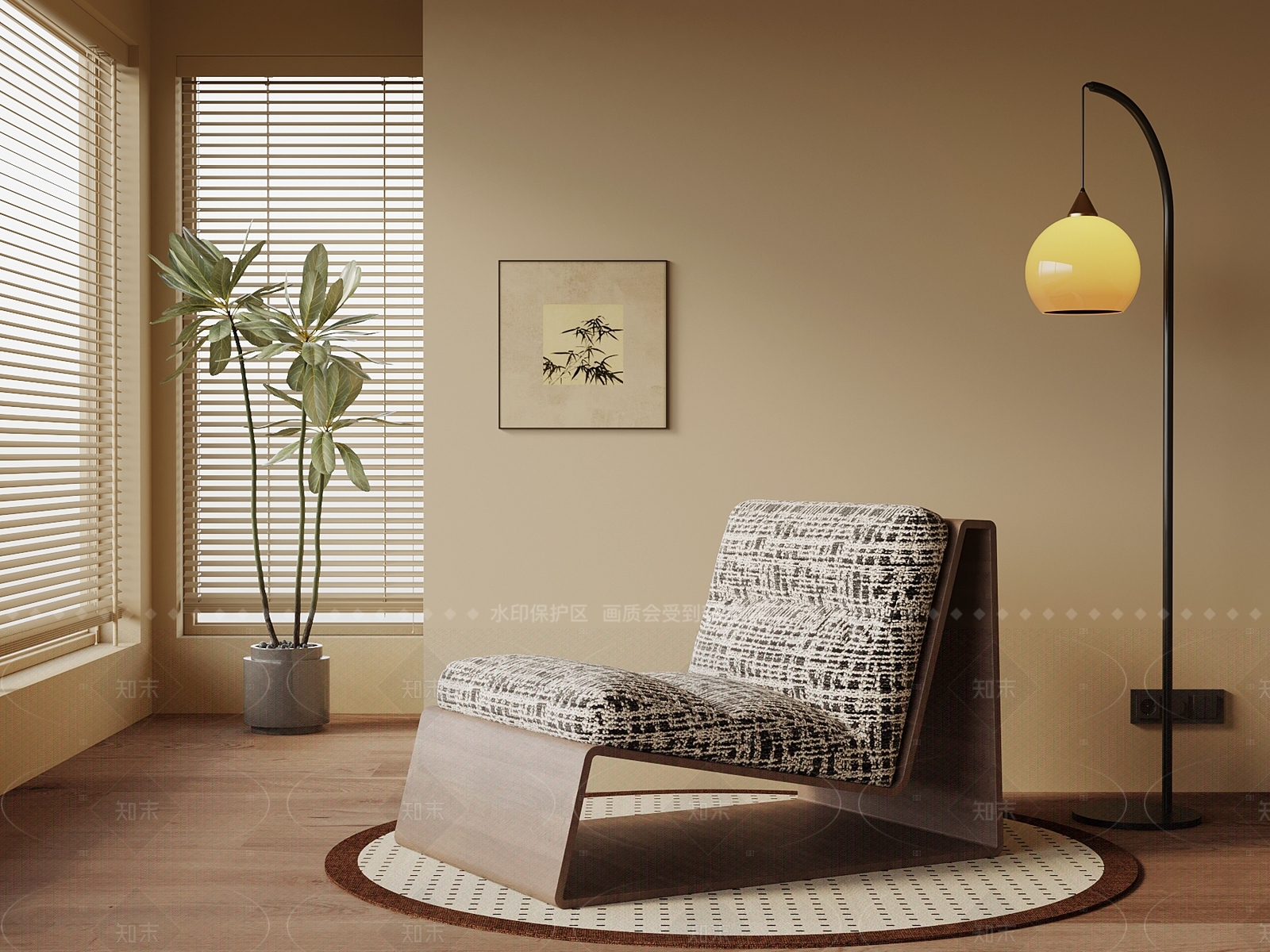 现代躺椅3D模型下载【ID:1206044610】