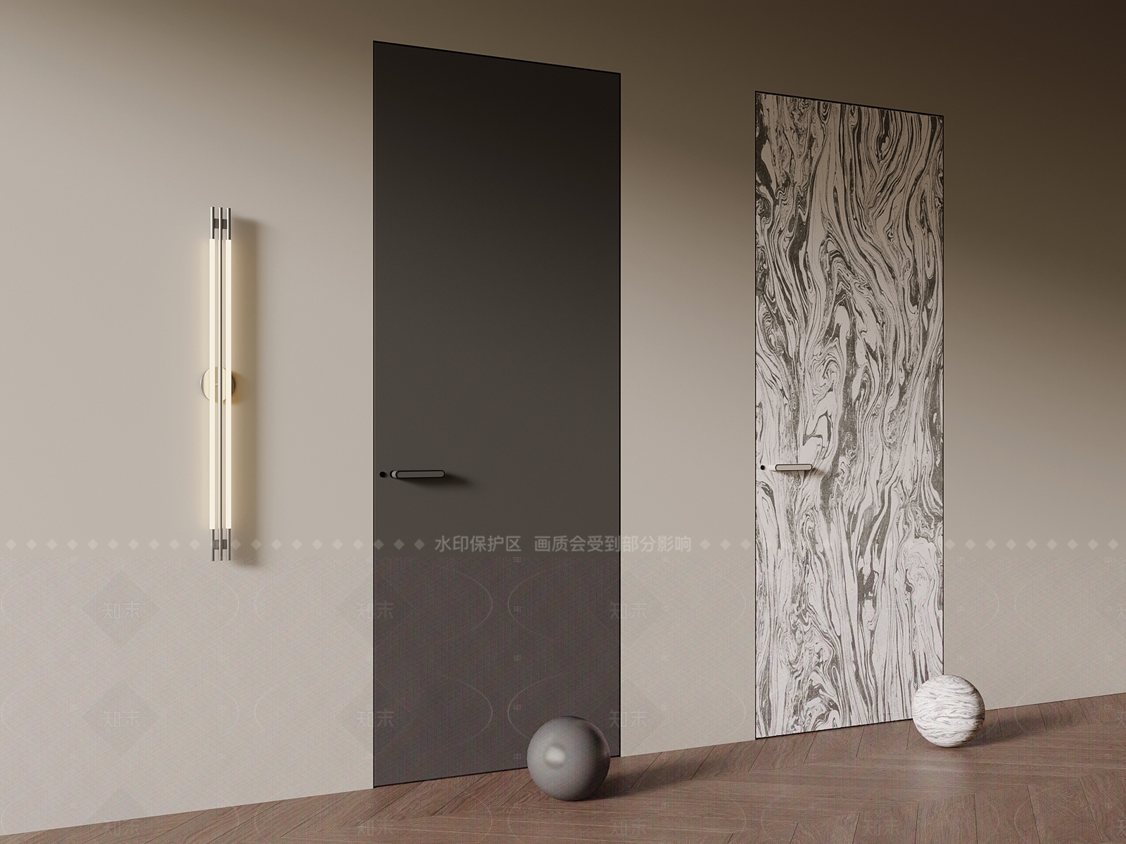 现代单开门3D模型下载【ID:1206047234】