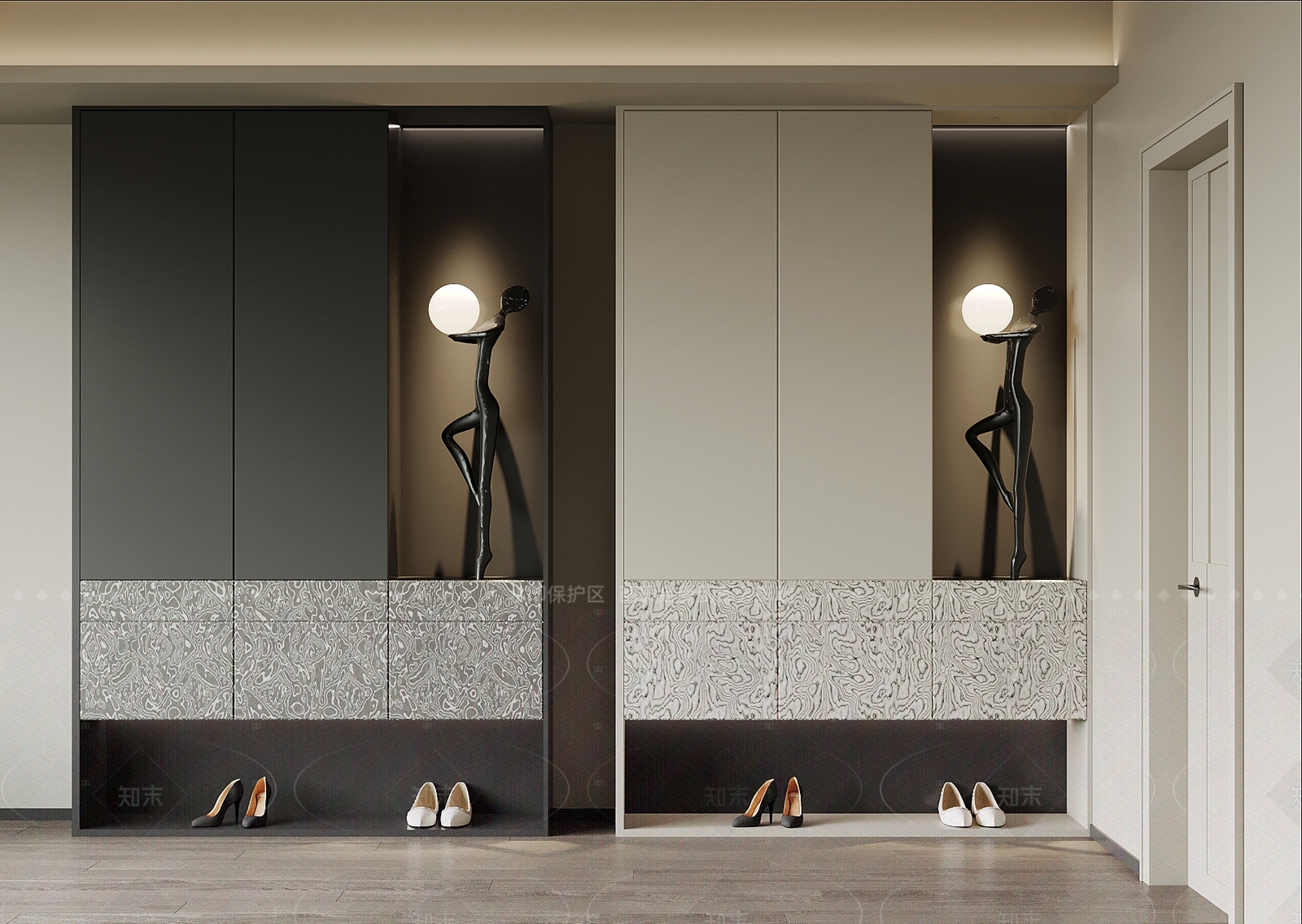现代玄关柜3D模型下载【ID:1206049170】