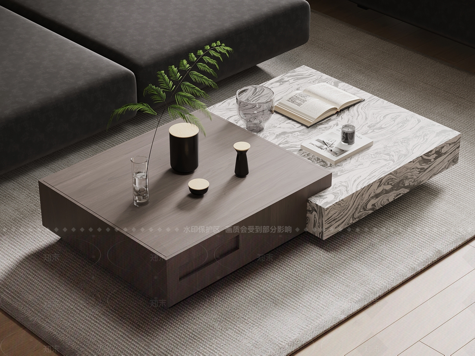 现代意式茶几3D模型下载【ID:1206049417】