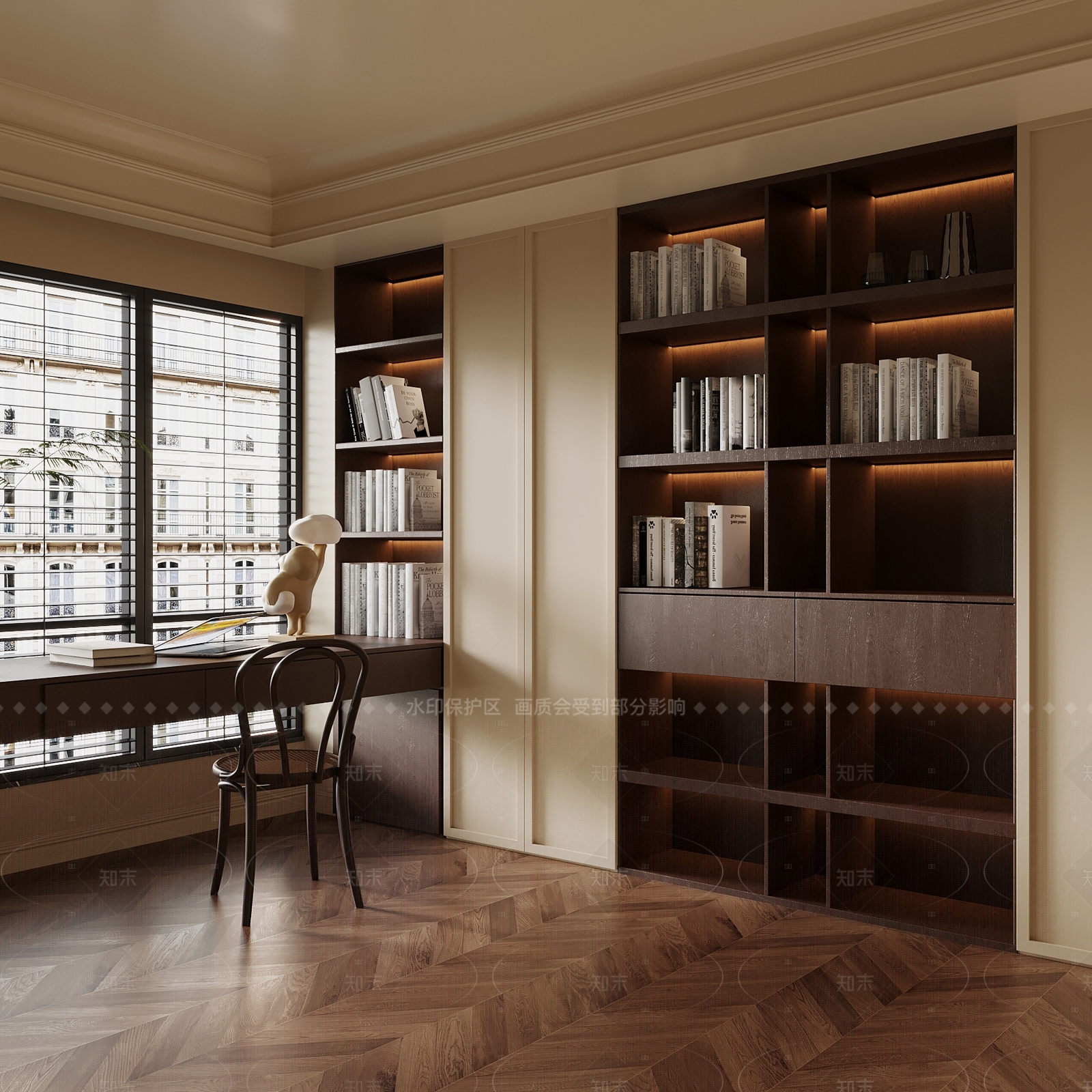 中古书房SU模型下载【ID:1206051550】