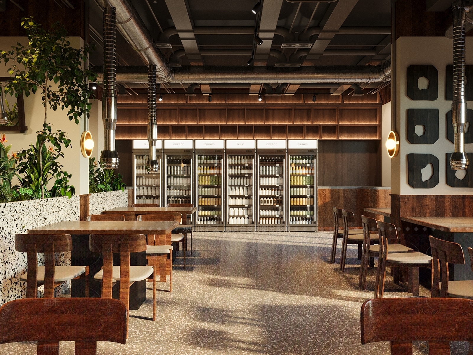 现代工业其他餐饮空间3D模型下载【ID:1206053858】