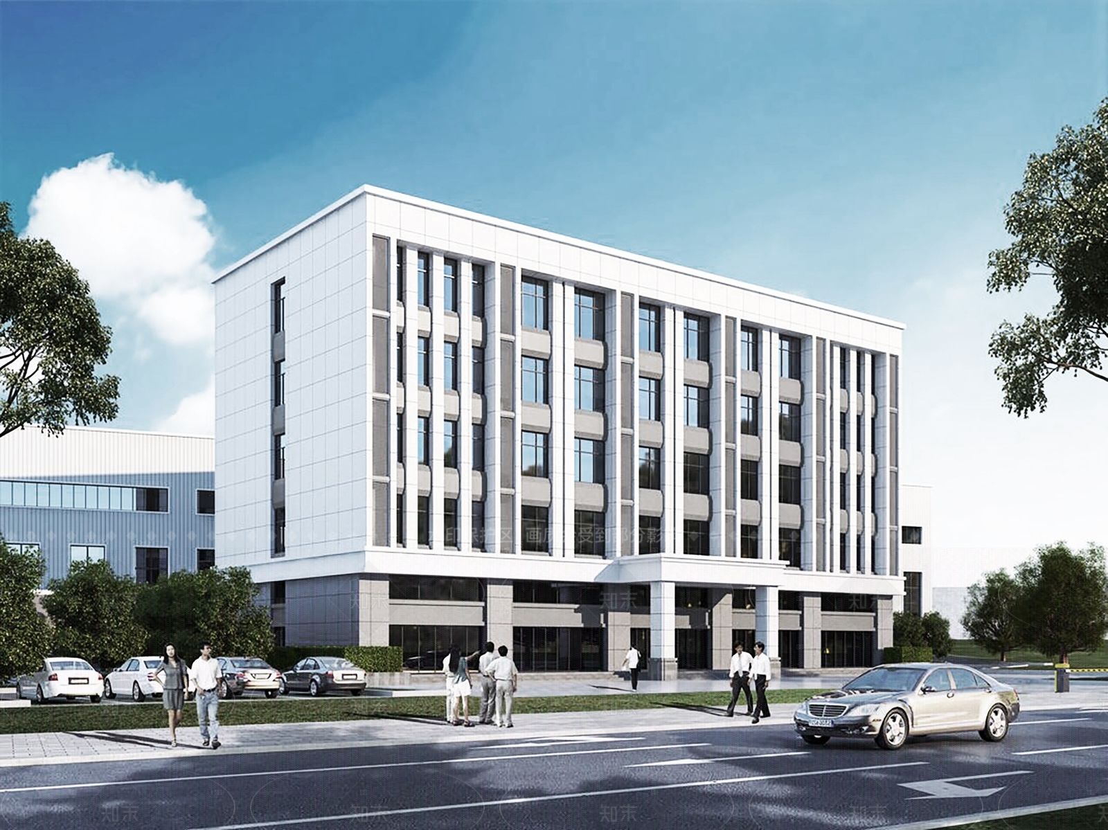 现代简约政府办公楼SU模型下载【ID:1206055694】