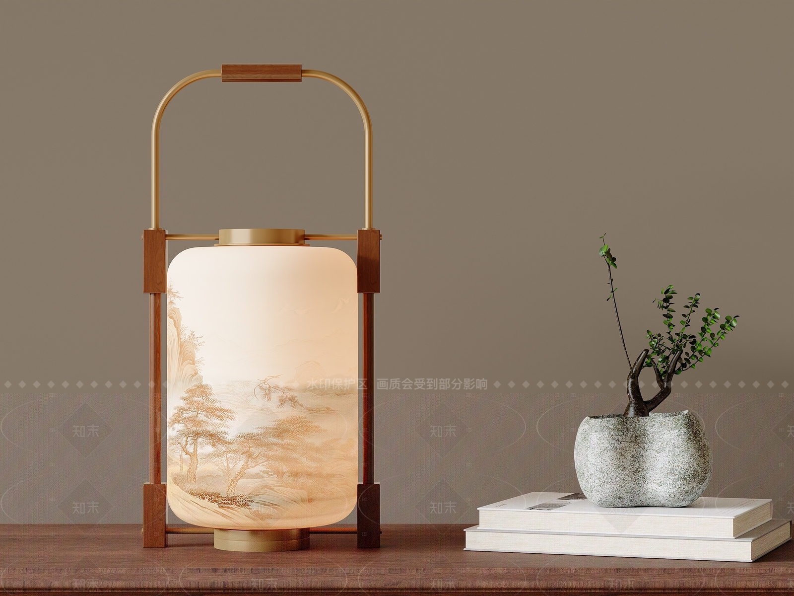 新中式台灯3D模型下载【ID:1206057019】