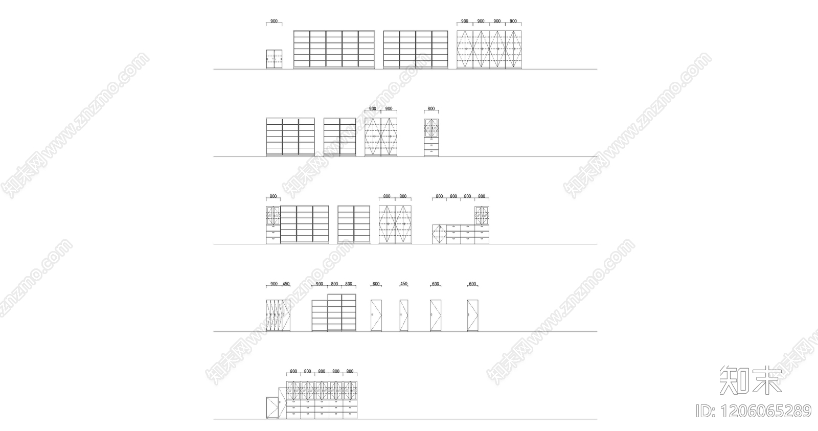 现代柜子施工图下载【ID:1206065289】