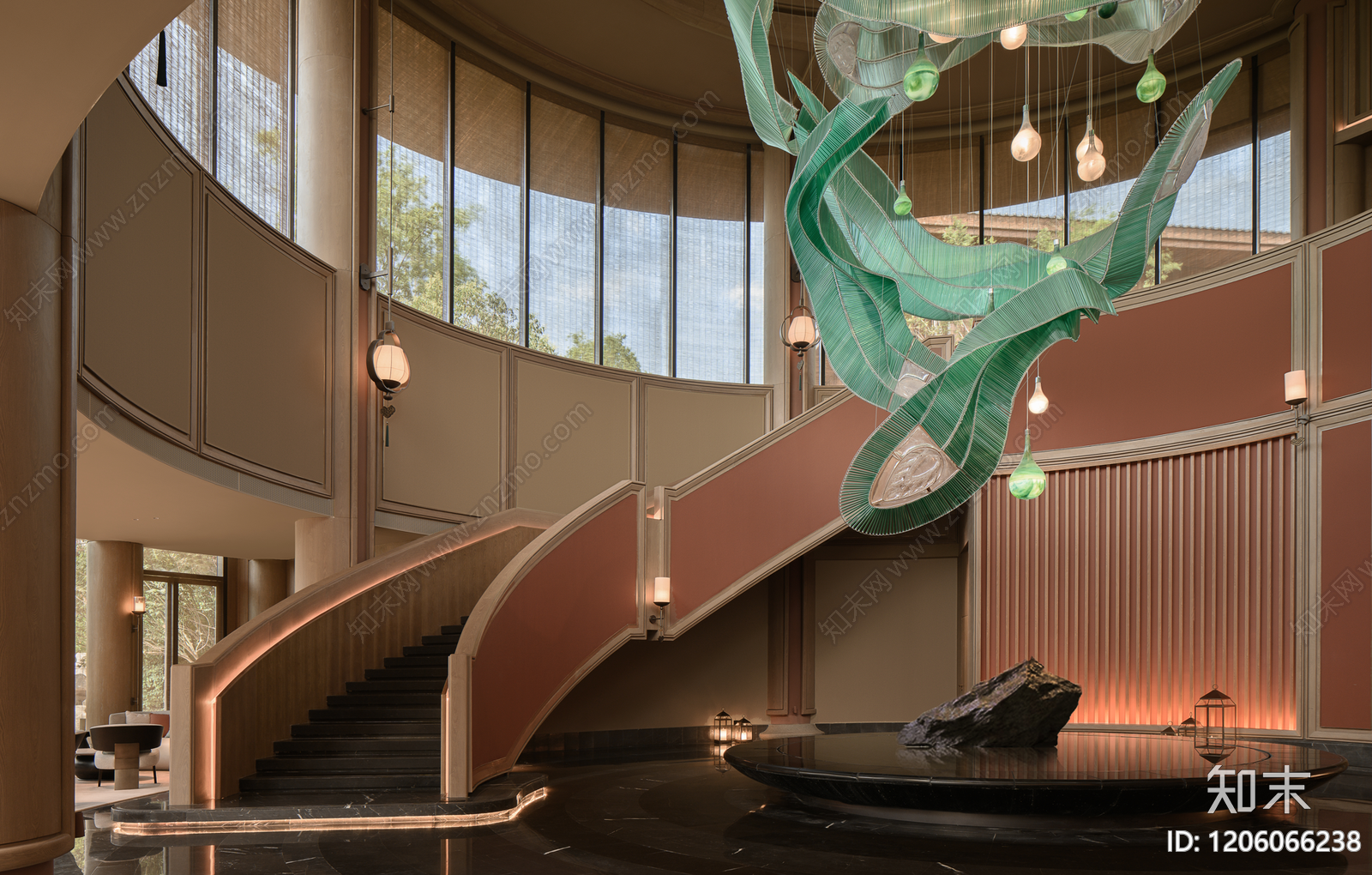 中式酒店民宿软装下载【ID:1206066238】