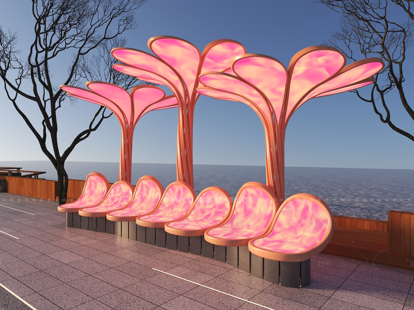 现代廊架SU模型下载【ID:1206067876】