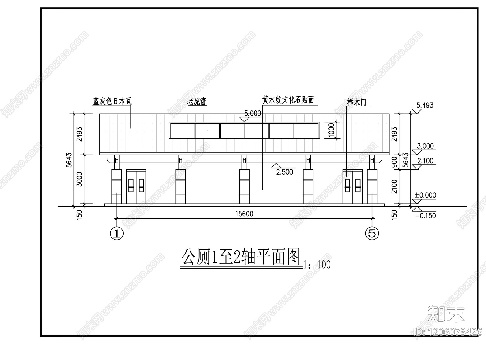 现代公厕cad施工图下载【ID:1206073426】