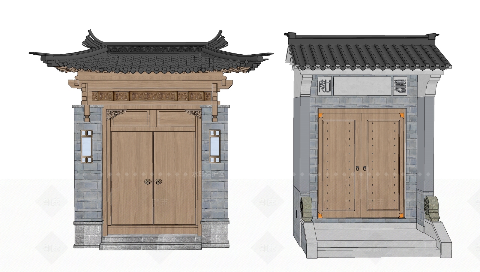 现代其他门SU模型下载【ID:1206074674】