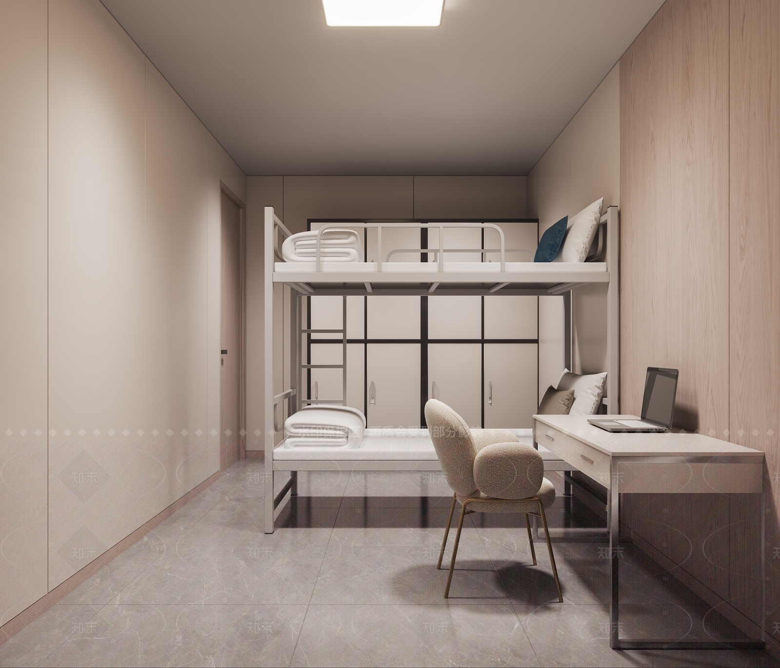 现代宿舍3D模型下载【ID:1206075343】