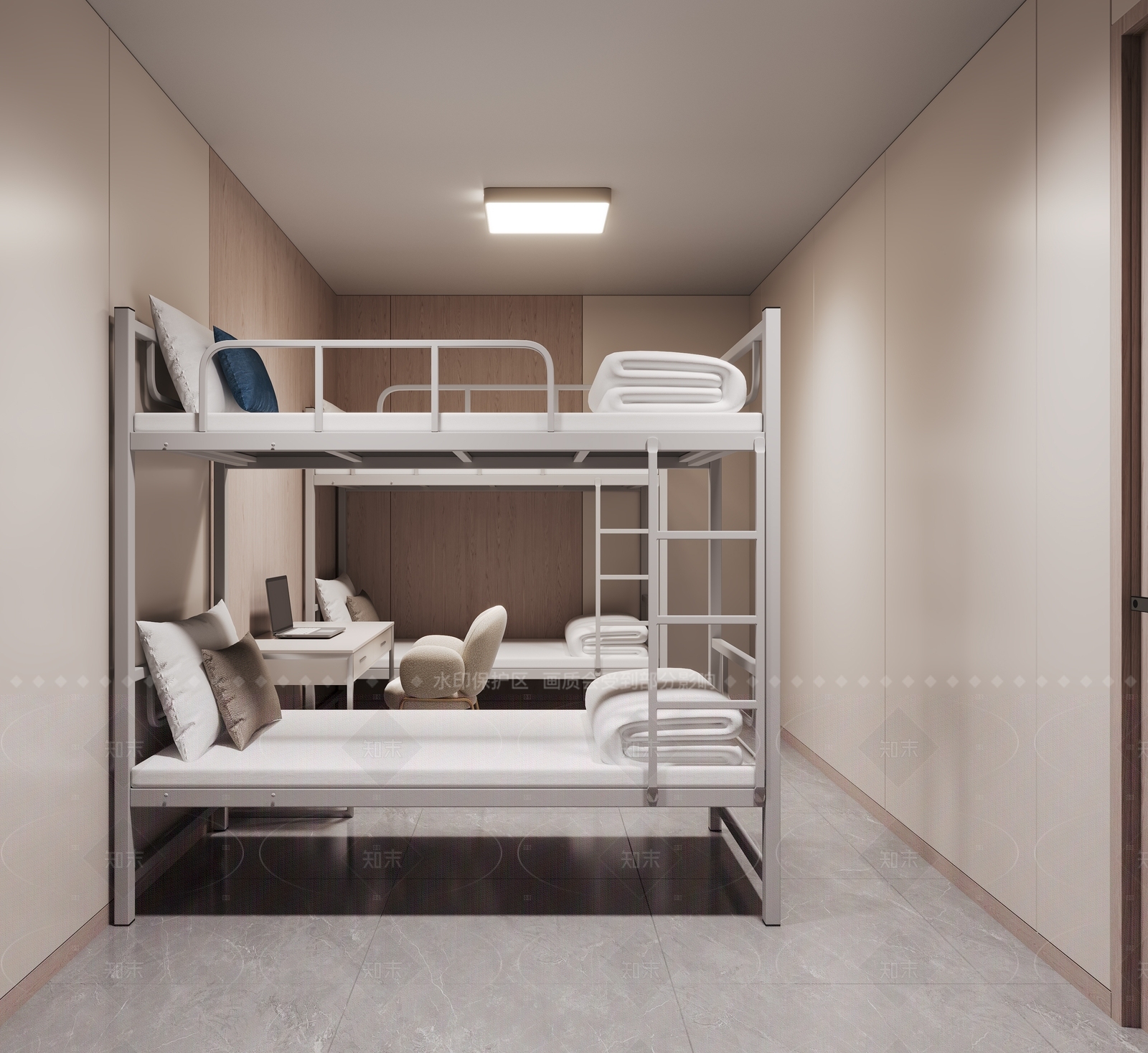 现代宿舍3D模型下载【ID:1206075343】