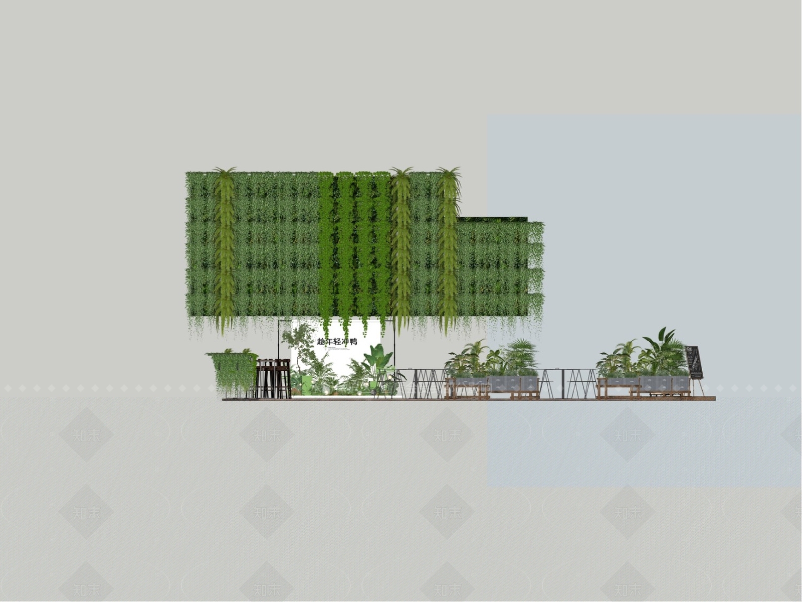 现代商业综合体景观SU模型下载【ID:1206077082】