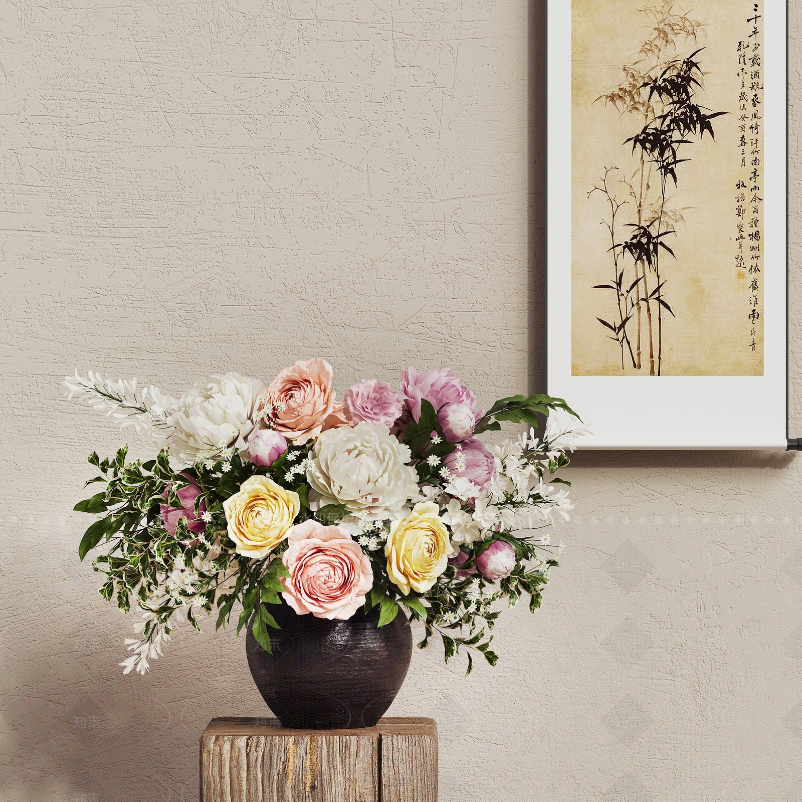 现代花艺3D模型下载【ID:1206077966】
