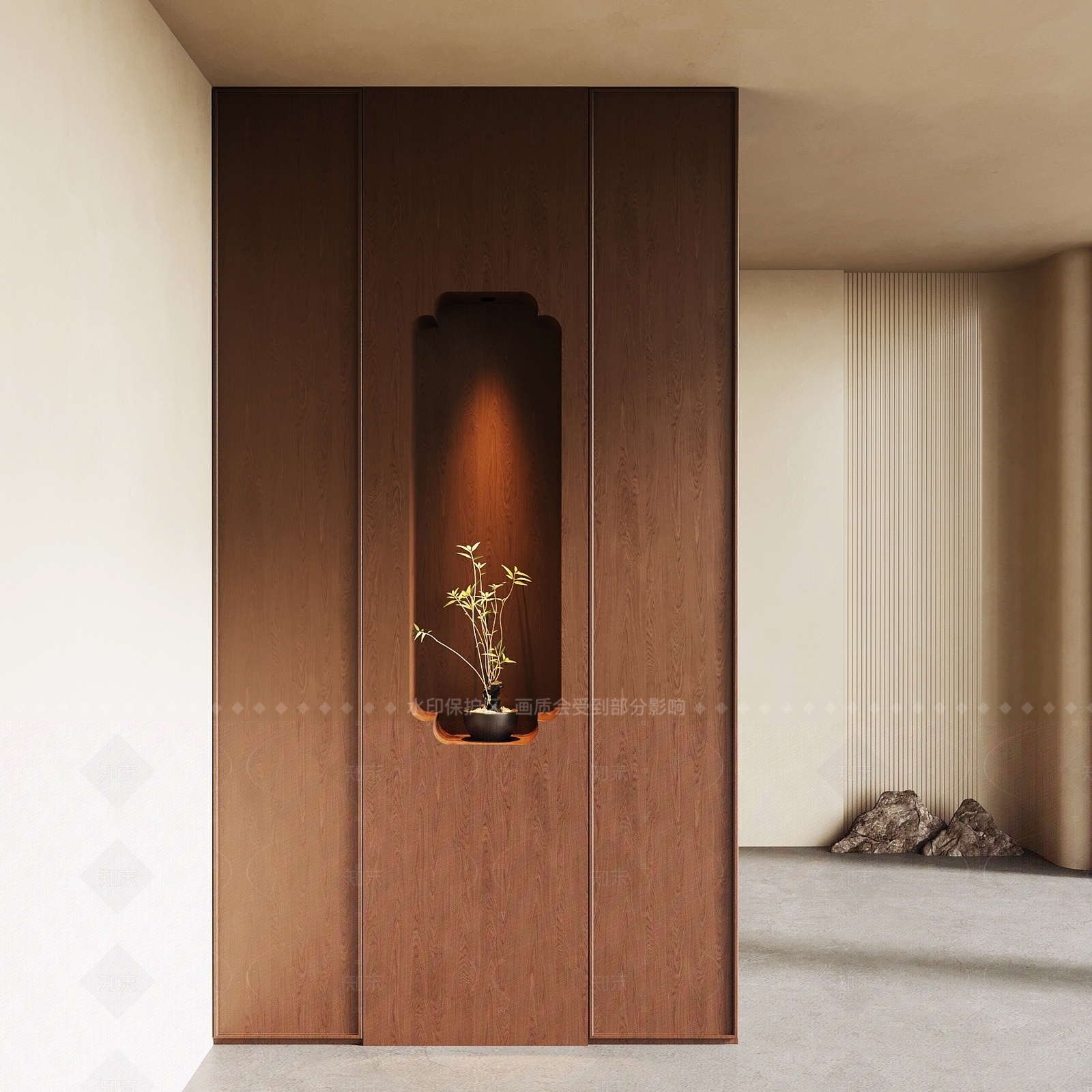 新中式玄关3D模型下载【ID:1206078040】