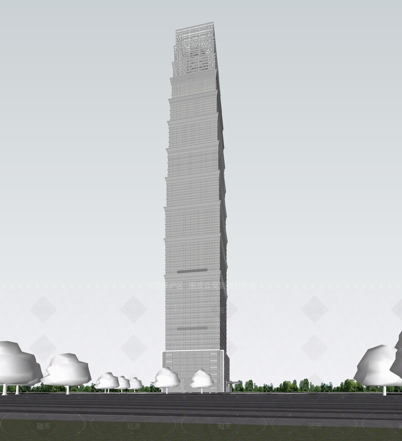 现代酒店建筑SU模型下载【ID:1206080108】