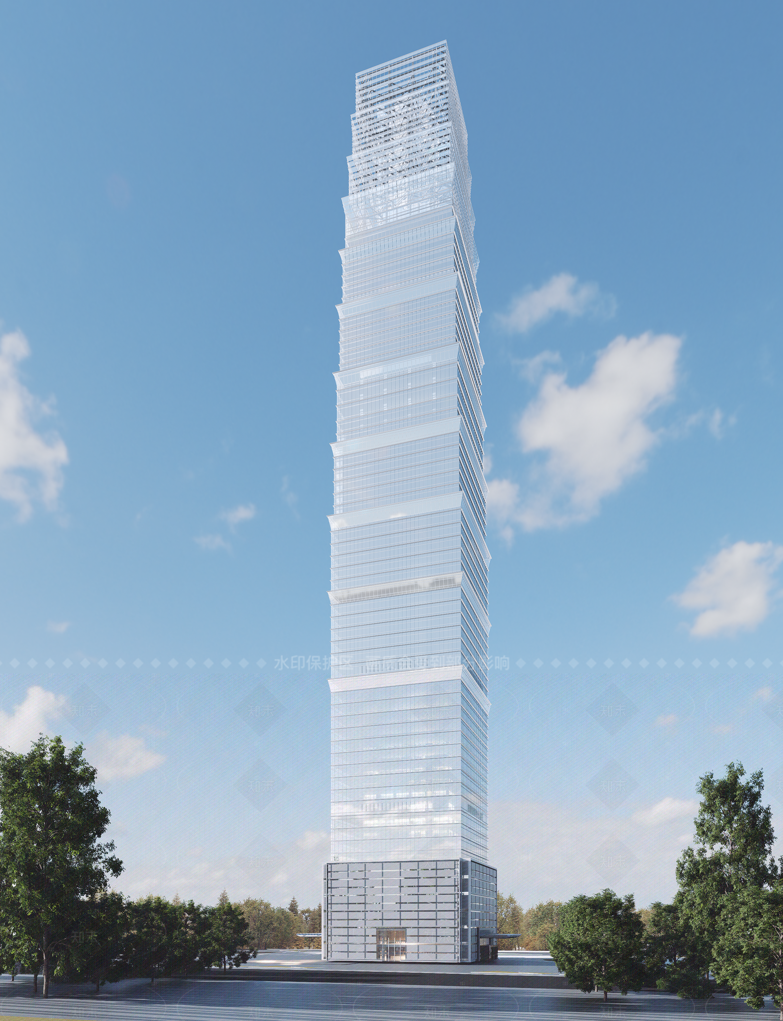 现代酒店建筑SU模型下载【ID:1206080108】