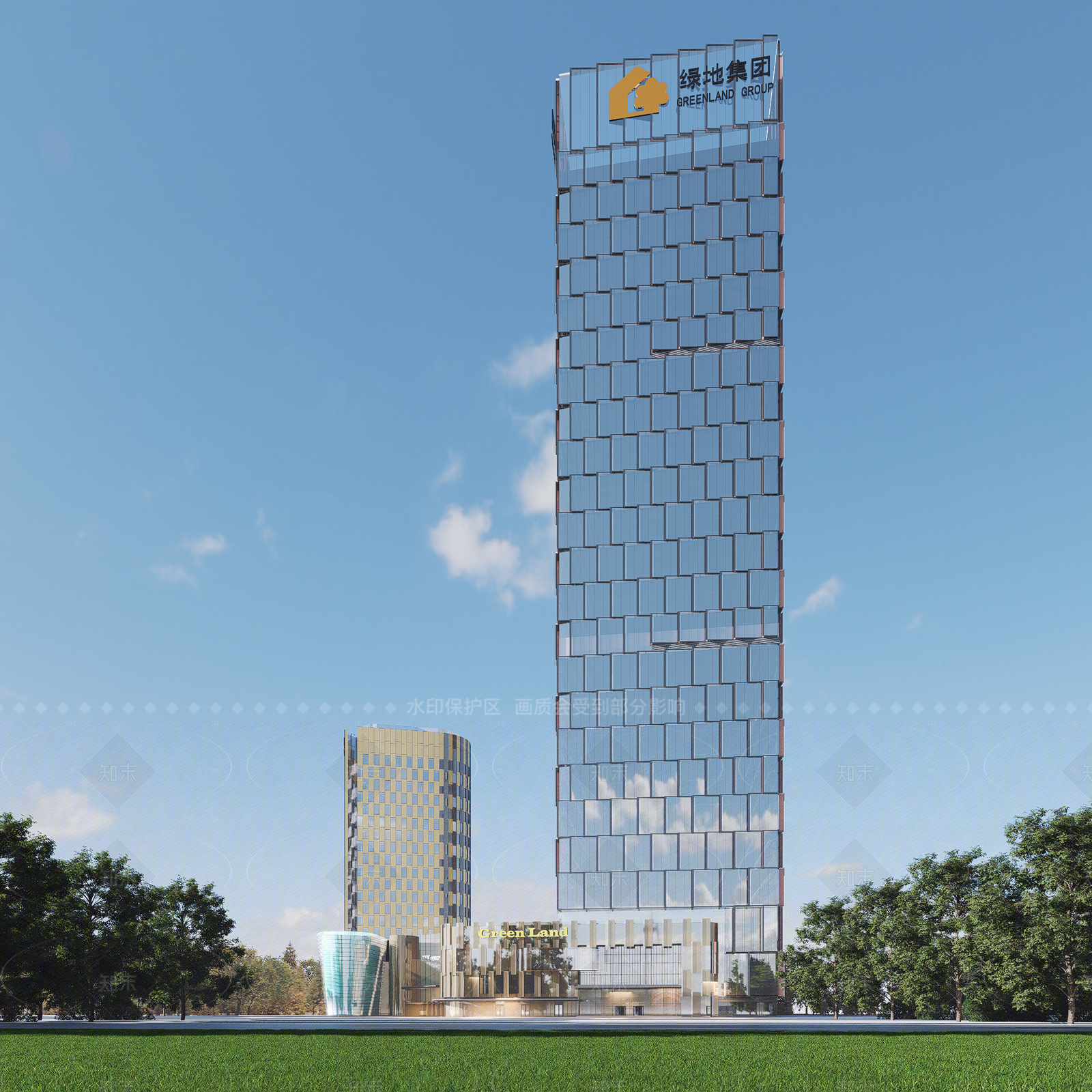 现代酒店建筑SU模型下载【ID:1206080420】