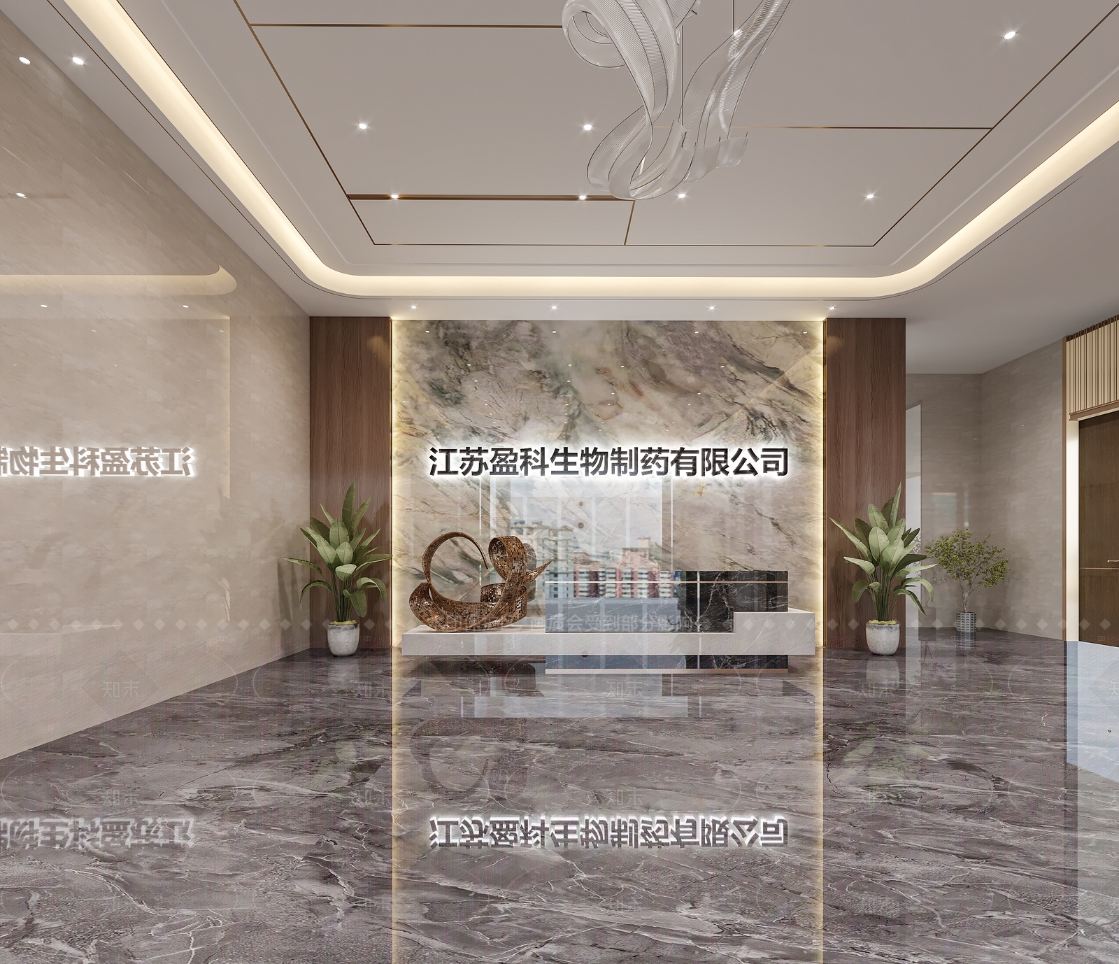 现代办公大厅3D模型下载【ID:1206082223】