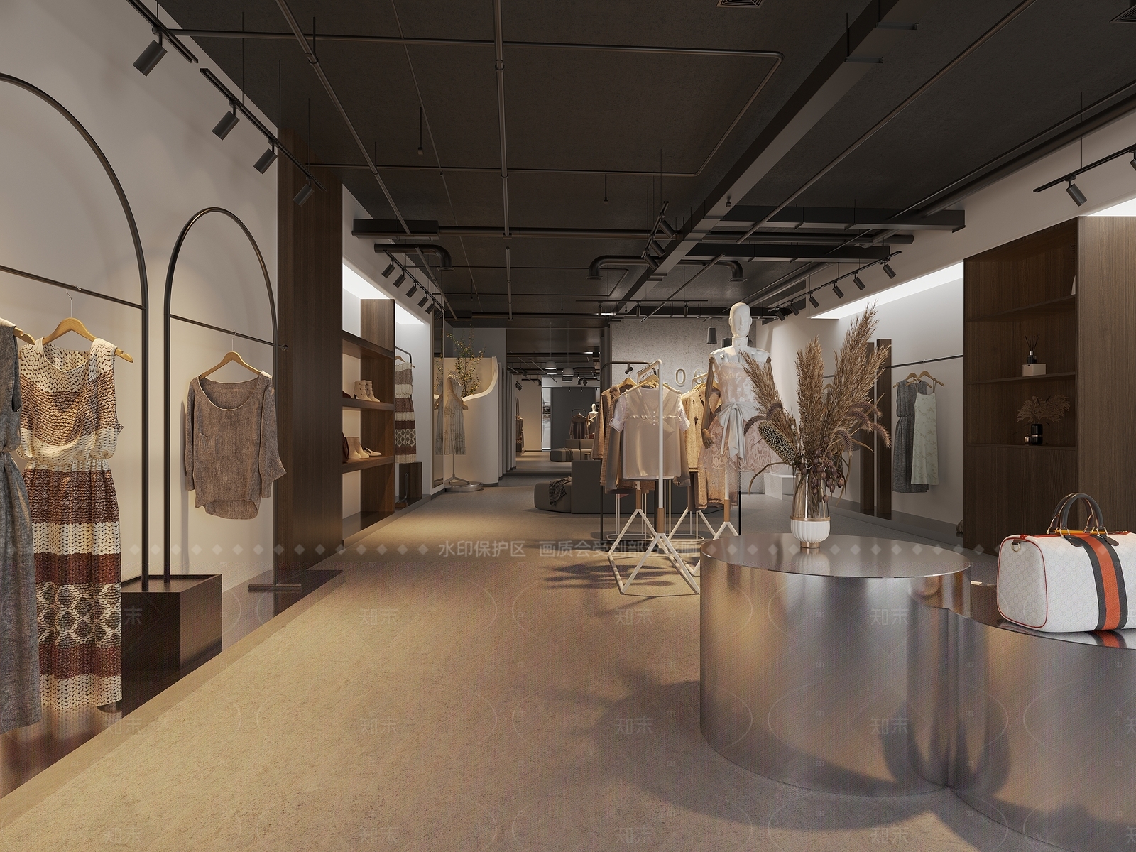 工业服装店3D模型下载【ID:1206084770】
