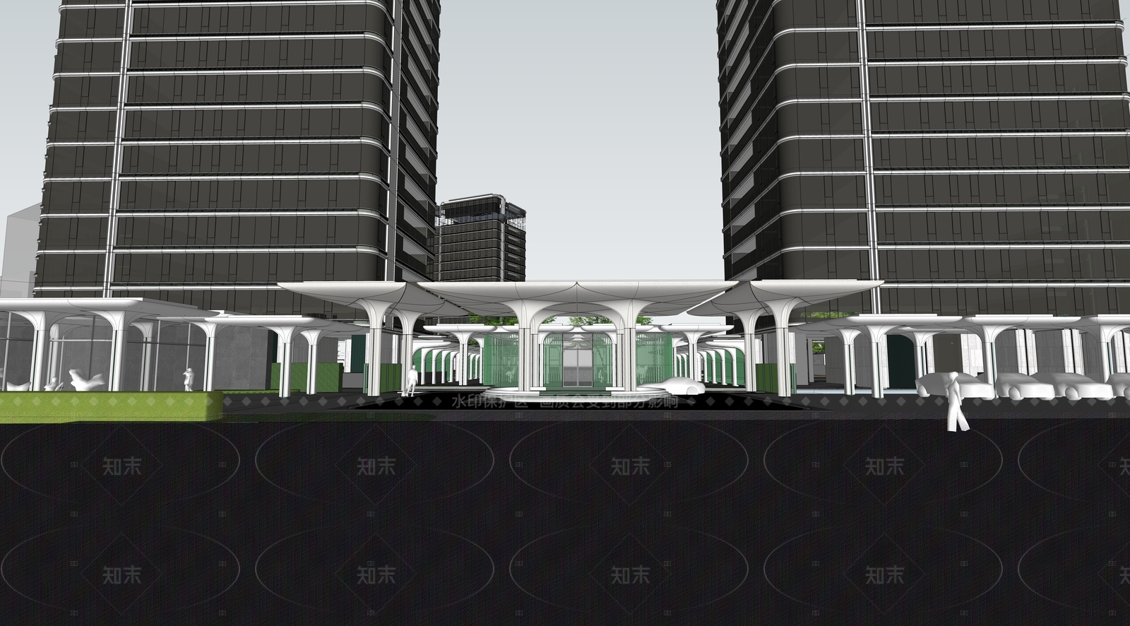 现代小公建SU模型下载【ID:1206086187】