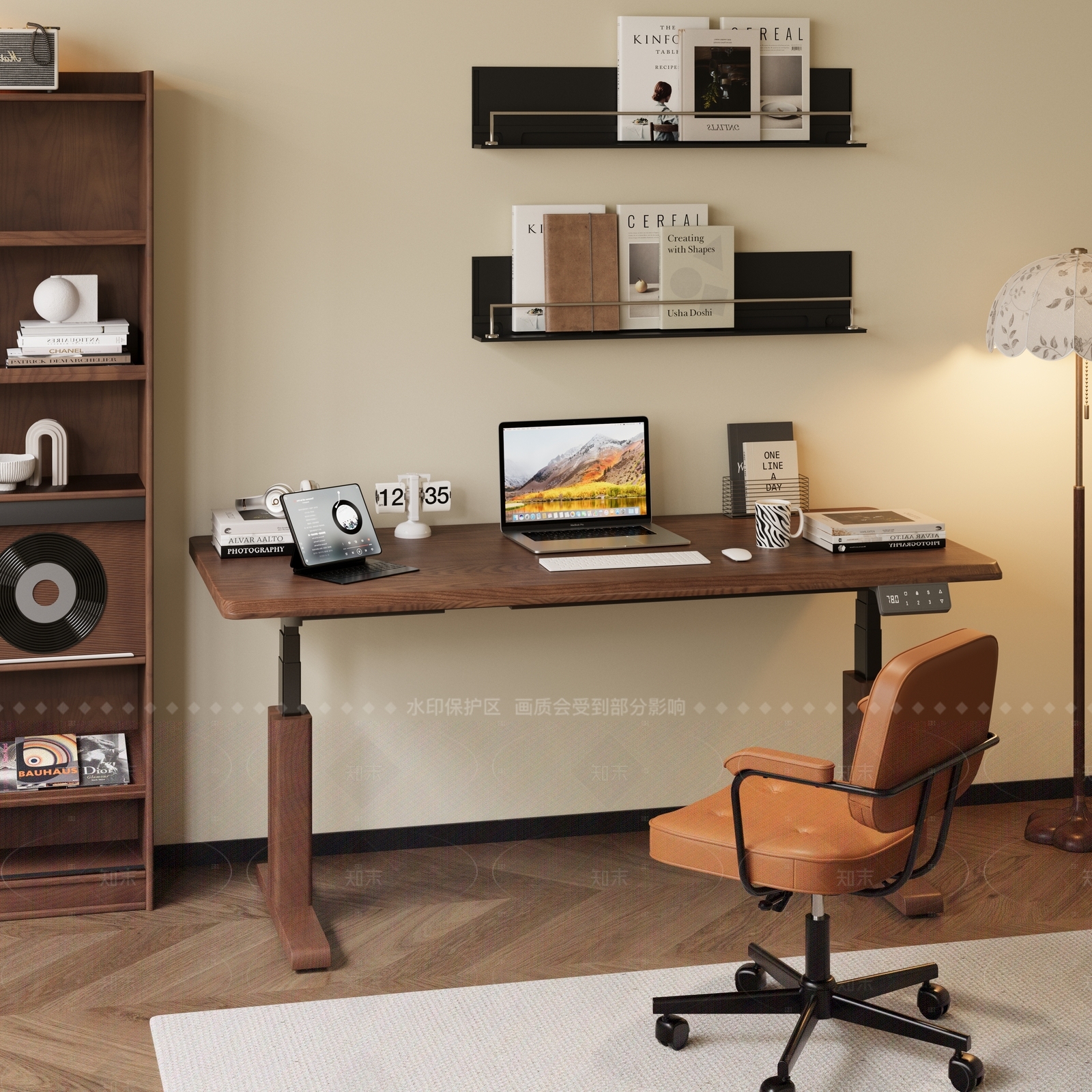 复古侘寂书桌3D模型下载【ID:1206086944】