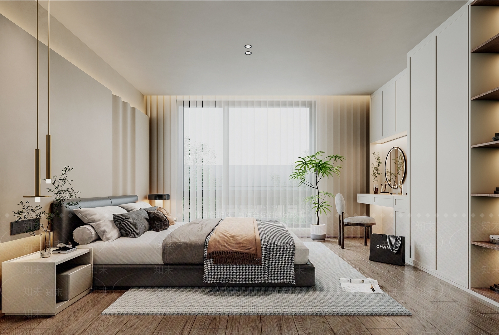 白色梳妆台梳妆台3D模型下载【ID:1227487117】