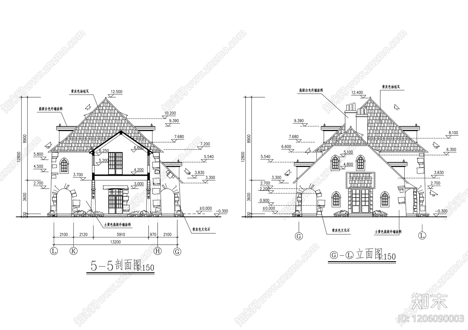 法式其他建筑施工图下载【ID:1206090003】
