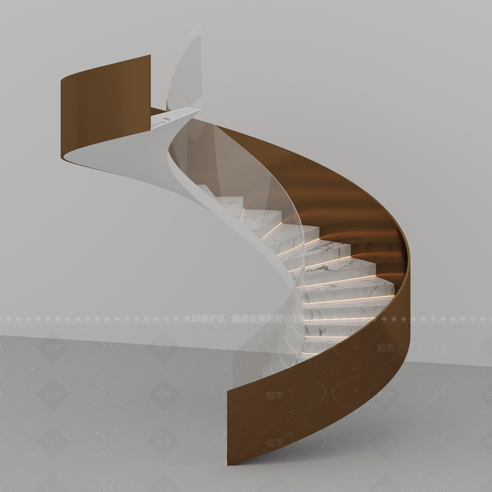 现代旋转楼梯3D模型下载【ID:1206092780】